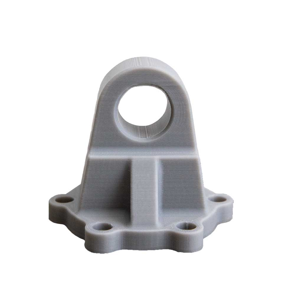 3D printed prototype part showing layer detail